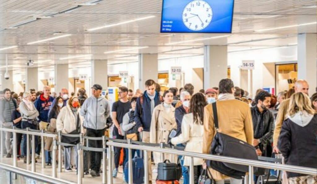 Drukte op Schiphol