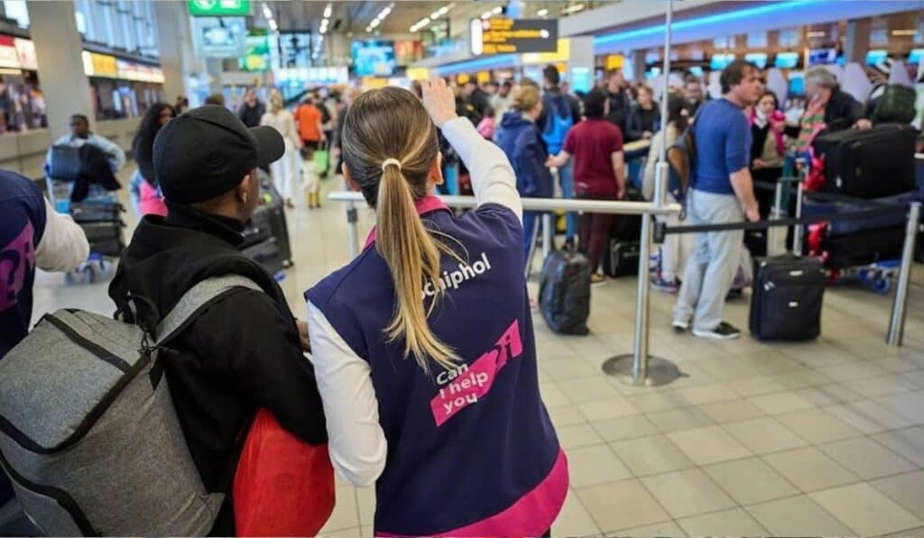 Drukte op Schiphol