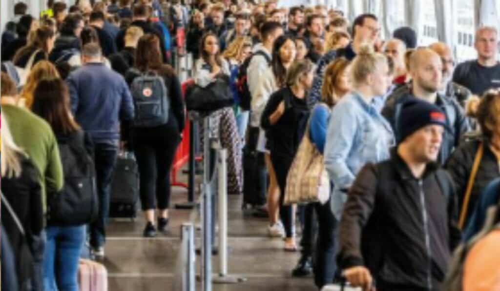 Drukte op Schiphol