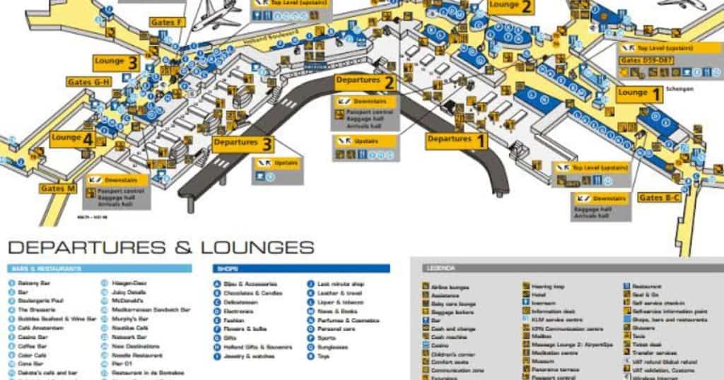 Schiphol plattegrond: complete gids voor terminals, gates en navigatie