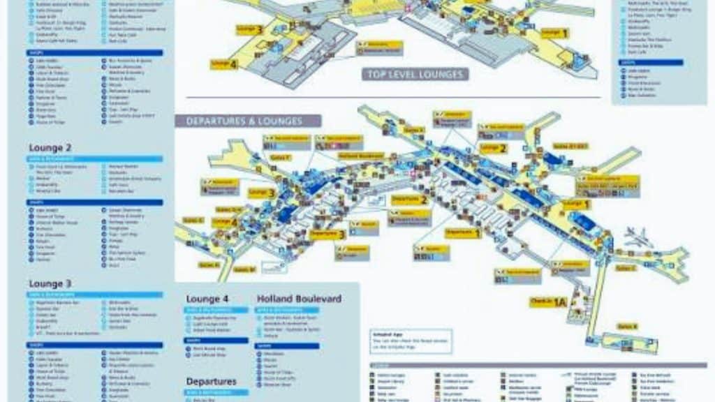 Schiphol plattegrond