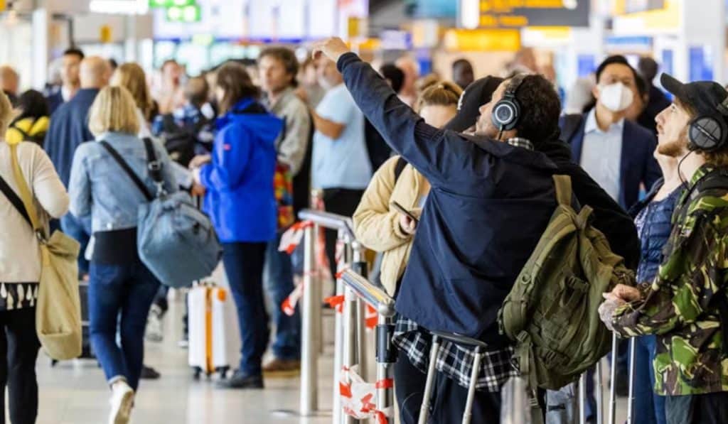 Drukte op Schiphol