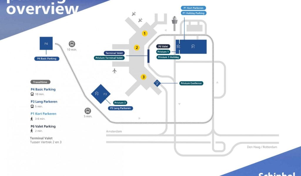 Schiphol plattegrond