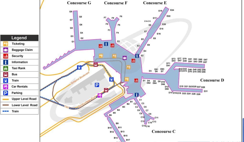 Schiphol plattegrond: wegwijs op de luchthaven