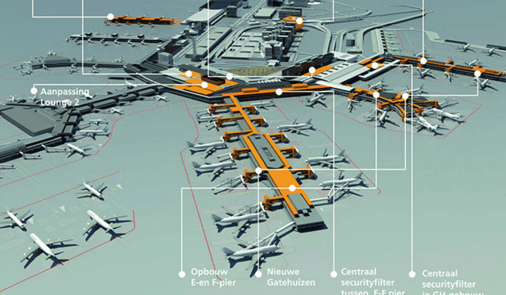 Plattegrond Schiphol