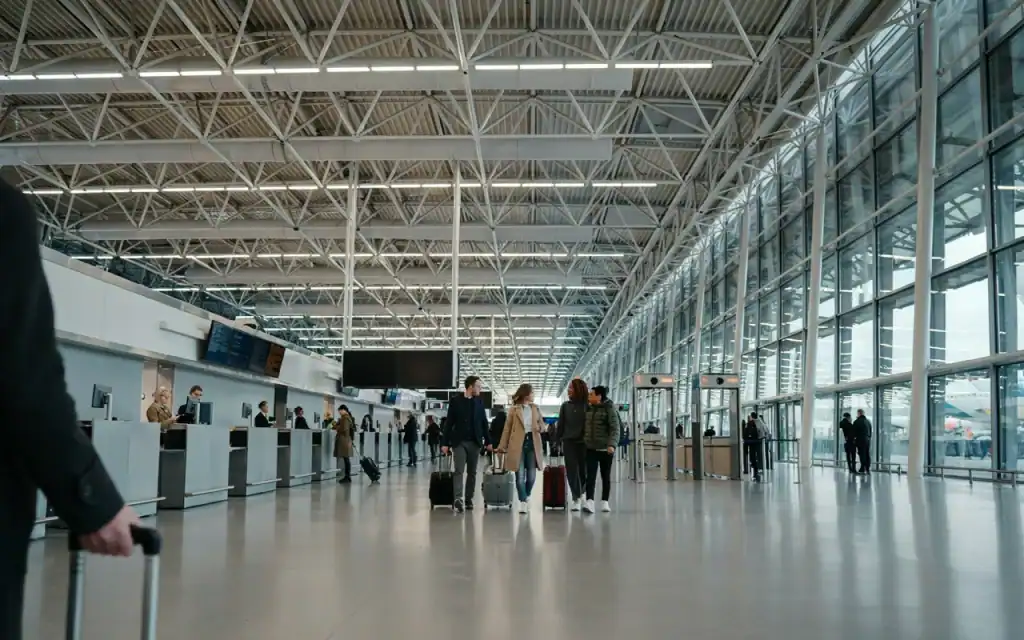 Drukte op Schiphol