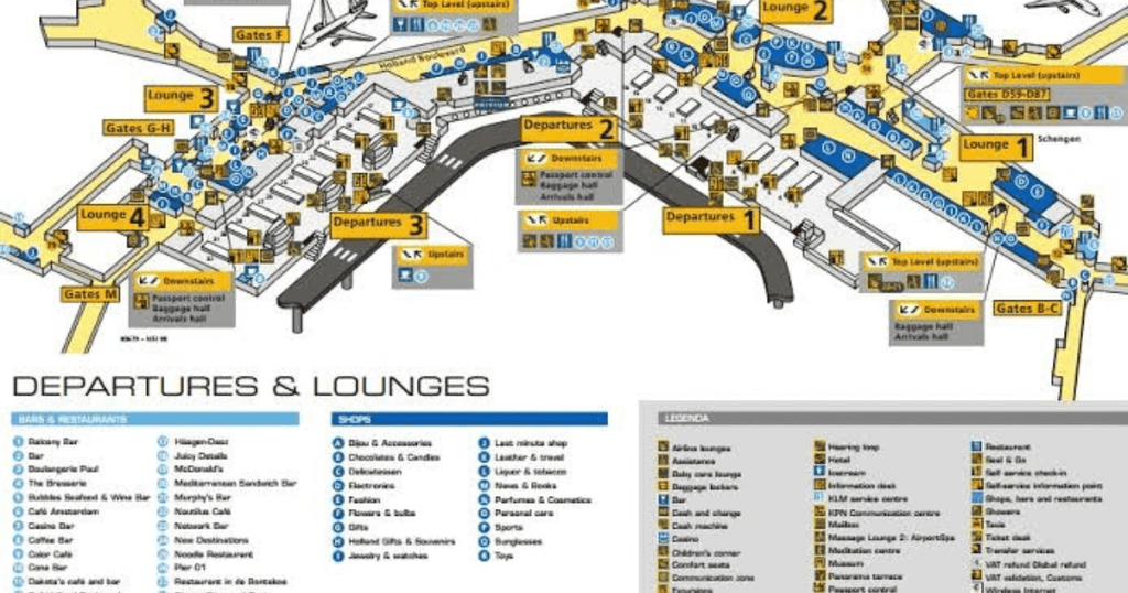 Plattegrond Schiphol