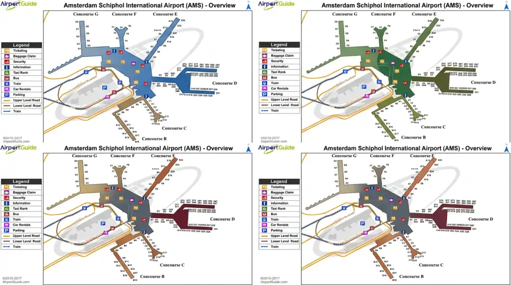 Schiphol Airport Map